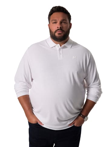 Men Plus Poloshirt in schneeweiß