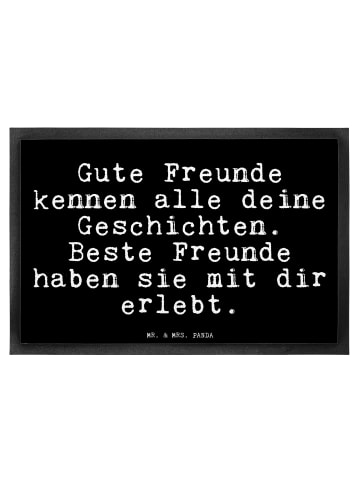 Mr. & Mrs. Panda fußmatte Gute Freunde kennen alle... mit Spruch in Schwarz