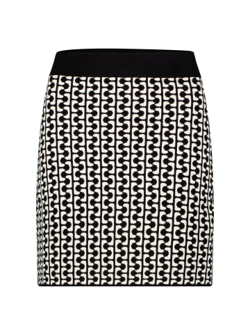 Zero  Strickrock mit grafischem Print in BlackCream