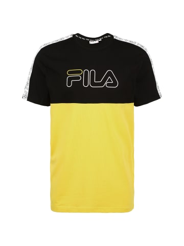 Fila T-Shirt Jopi Blocked Tape in schwarz / gelb