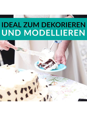 Praknu 4Tlg Tortenplatte Drehbar Set inkl. Tortenheber, Streichpalette und