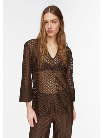 comma Bluse in 8943_dunkelbraun