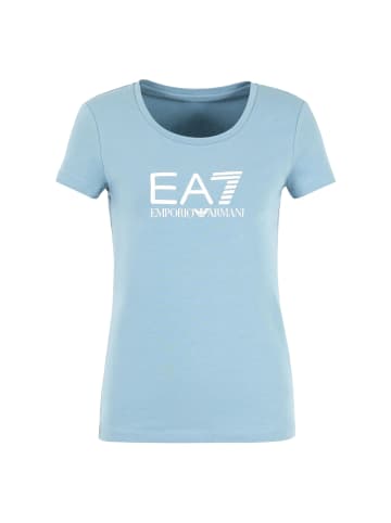 EA7 T-Shirt 'Shiny' in hellblau