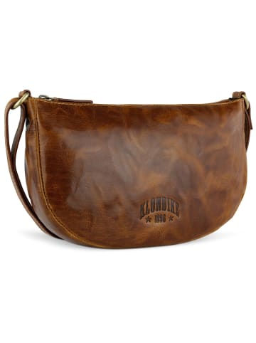 KLONDIKE 1896 Mountain Schultertasche Leder 29 cm in cognac