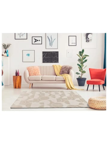 Atticgo Kurzflor-Teppich FLORA in weiß