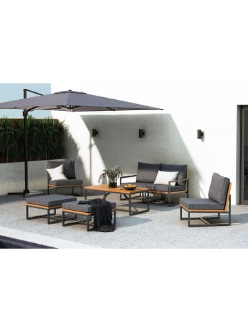 home24 Loungeecke LeRoy I in Grau / Braun