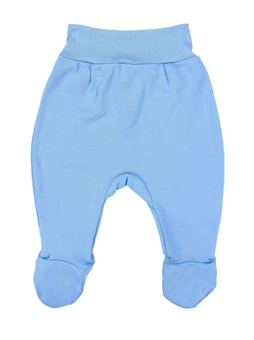 TupTam Baby Body Strampelhose Mütze Bekleidungsset in blau/weiß