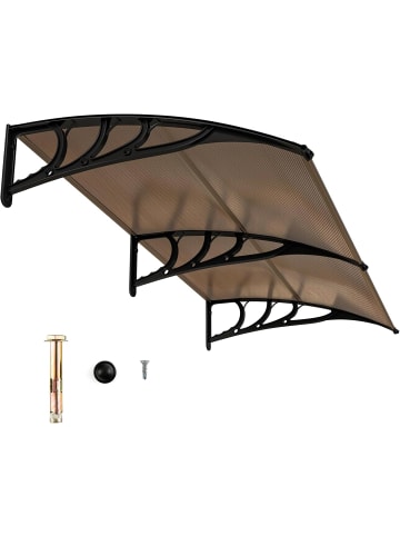 COSTWAY Vordach für Haustür 199x99cm in Braun