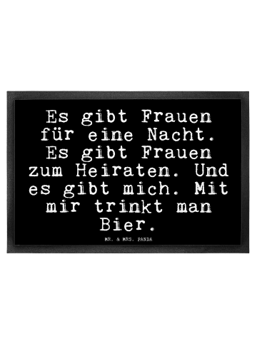 Mr. & Mrs. Panda Fussmatte Es gibt Frauen für... mit Spruch in Schwarz