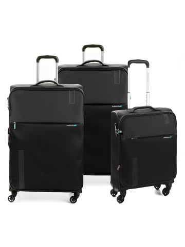 Roncato Speed 4 Rollen Kofferset 3-teilig mit Dehnfalte in schwarz