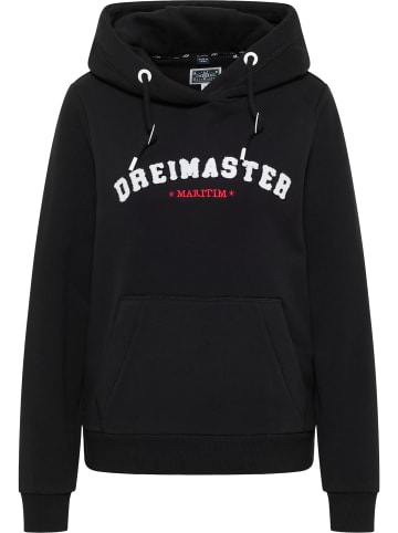 DreiMaster Maritim Kapuzenpullover in Schwarz