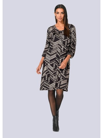 Alba Moda Kleid mit grafischem Druck in schwarz