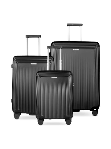 Bugatti Linea 4 Rollen Kofferset 3-teilig schwarz