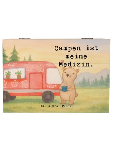 Mr. & Mrs. Panda Erinnerungsbox Bär Camper Design mit Spruch in Weiß