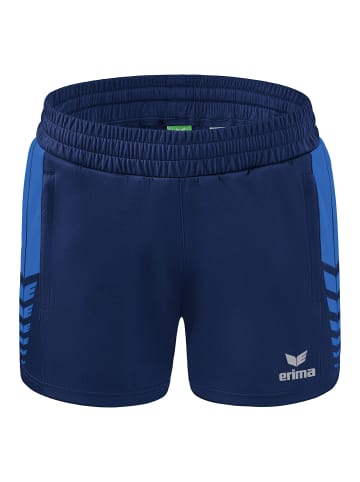 erima Six Wings Shorts in new navy/new royal