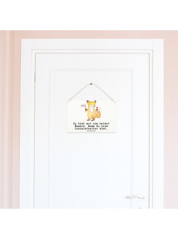 Mr. & Mrs. Panda wandtafel Sozialarbeiter Herz mit Spruch in Weiß