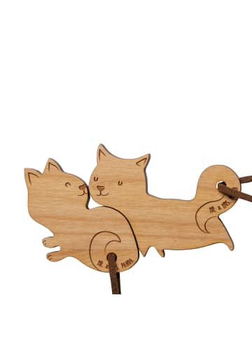 Mr. & Mrs. Panda paar schlüsselanhänger Katze Paar ohne Spruch in Braun