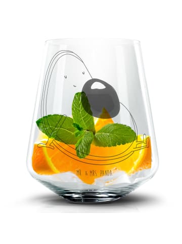 Mr. & Mrs. Panda Blümchentailglas Avocado Schwangerschaft ohne Spruch in Transparent