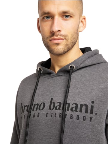 Bruno Banani Hoodie ohne Reißverschluss DANIELS in Anthrazit / Melange