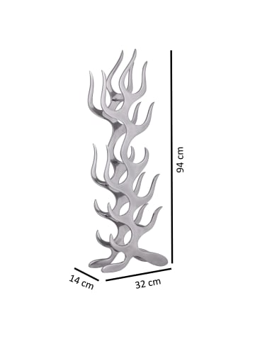 KADIMA DESIGN Flammen Weinregal für 9 Flaschen, Aluminium, 94x32x14 cm, stilvolle Aufbewahrung