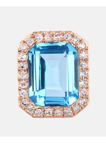 Diamant L'éternel Ohrstecker aus 375 Roségold mit Diamant mit Topas