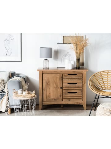 Beliani Sideboard AGORA in Braun - (W) 99 x (H) 80 x (L) 43 cm