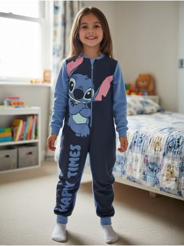 Lilo & Stitch Lilo & Stitch Jumpsuit Happy Times Overall Pyjama Schlafanzug in blau