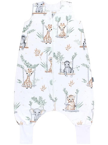 TupTam Baby Sommer Schlafsack mit Beinen ohne Ärmeln in weiß Modell 2