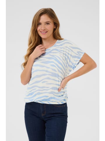 Kaffe Ärmellose Bluse KAamber in Soft Chambray / Chalk Graphic
