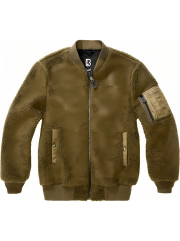 Brandit Fleecejacke/Fleecepullover "MA1 Sherpa Jacket" in Grün