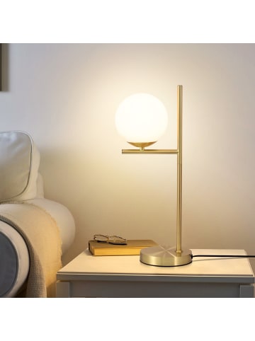 ZMH Tischleuchte 1-flammige E27 gold in Glas