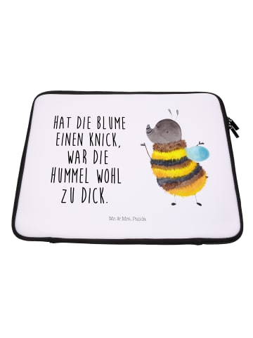 Mr. & Mrs. Panda Notebook Tasche Hummel flauschig mit Spruch in Weiß