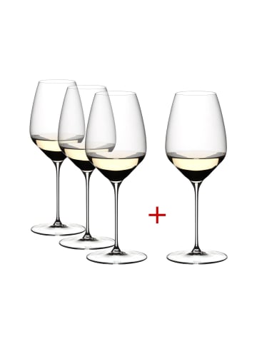 RIEDEL Glas 4er Set Riesling Weingläser Veloce 570 ml in transparent