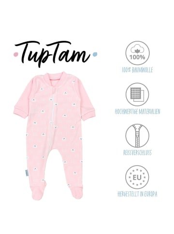 TupTam Baby Unisex Schlafstrampler mit Fuß 3er Pack in blau Modell 1