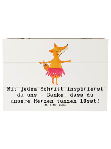 Mr. & Mrs. Panda Erinnerungskiste Tanzen Trainerin Herz mit Spruch in Weiß