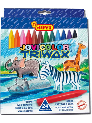 Jovi Wachsmalstifte Jovicolor Triwax Packung mit 24 Farben