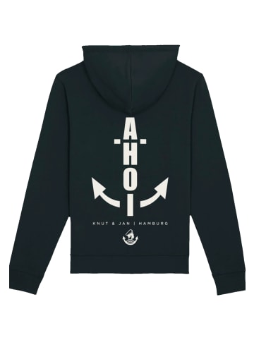 F4NT4STIC Unisex Hoodie Ahoi Anker Knut & Jan Hamburg in schwarz