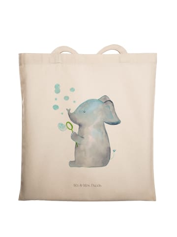 Mr. & Mrs. Panda Strandtasche Elefant Seifenblasen ohne Spruch in Creme