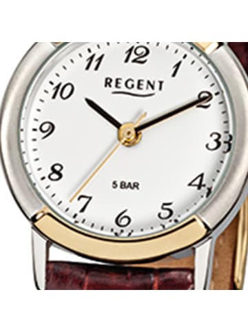 Regent Analog-Armbanduhr Regent Lederarmband braun klein (ca. 25mm)