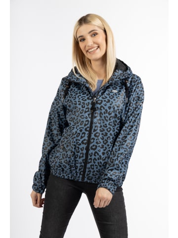 Schmuddelwedda Regenjacke Mit Leo-Print in Blau Grau Schwarz Leo