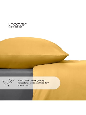 UNCOVER BY SCHIESSER Renforcé-Bettwäsche-Set Soho in Senf