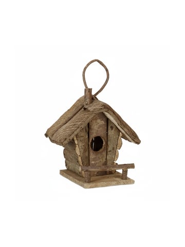 relaxdays Vogelhaus in Natur - (B)20,5x (H)28,5 x (T)17,5 cm