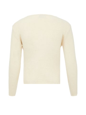 eucaly Damen Strickpullover in Wollweiss