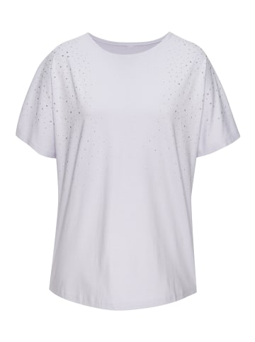 LASCANA Kurzarmshirt in lavendel