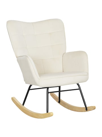 HOMCOM Schaukelstuhl-98T x 71B x 101H cm-Beige