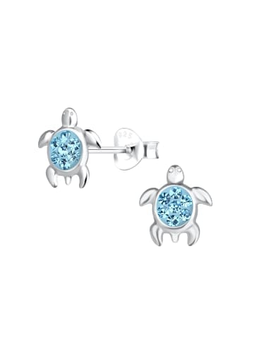 Alexander York Ohrringe - Ohrstecker SCHILDKRÖTE Kristall in 925 Silber - 2-tlg.