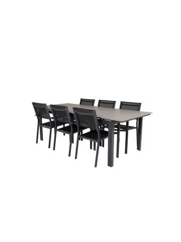 ebuy24 Gartenset Levels (7-teilig) Schwarz 229 x 100 cm