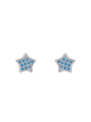 Amor Ohrstecker Silber 925, rhodiniert in Blau