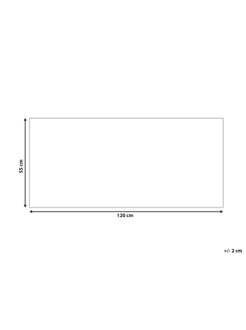 Beliani Fußmatte BALANACAN in Naturfarben/Schwarz - (W) 55 x (L) 120 cm
