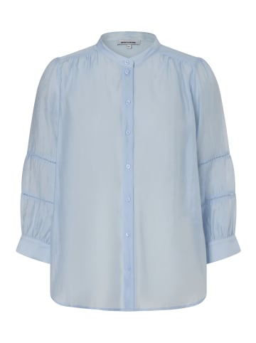 More & More leicht transparente, glänzende Bluse in soft blue